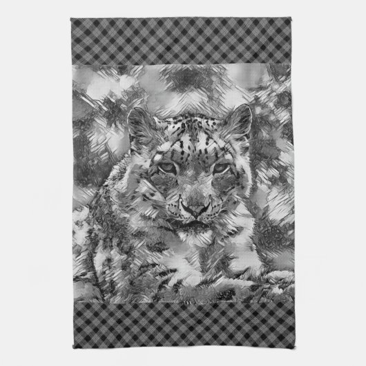 TierArtBW_Leopard_001 Geschirrtuch (Vertikal)
