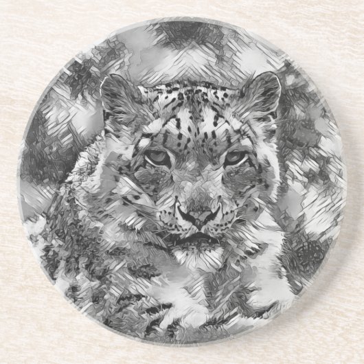 TierArtBW_Leopard_001 Getränkeuntersetzer (Vorne)