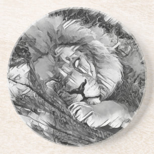 TierArtBW_Lion_001 Getränkeuntersetzer