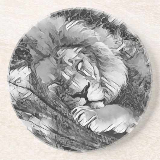 TierArtBW_Lion_001 Getränkeuntersetzer (Vorne)