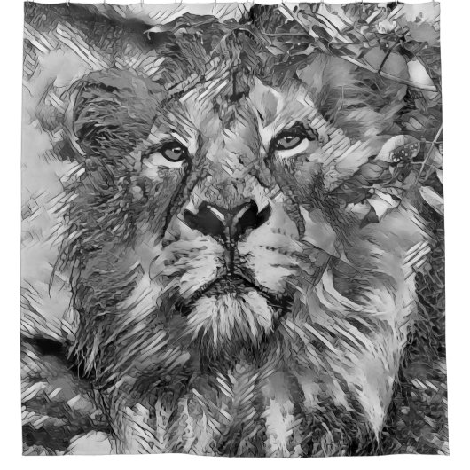 TierArtBW_Lion_003 Duschvorhang (Vorderseite)