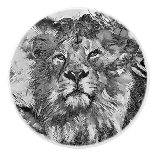 TierArtBW_Lion_003 Keramikknauf (Vorderseite)