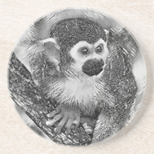 TierArtBW_Monkey_002 Getränkeuntersetzer