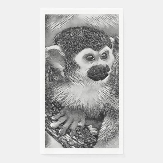 TierArtBW_Monkey_002 Serviette (Vorderseite)