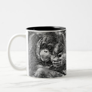 TierArtBW_OrangUtan_001 Zweifarbige Tasse