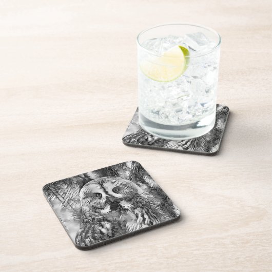 TierArtBW_Owl_001 Getränkeuntersetzer (Rechte Seite)