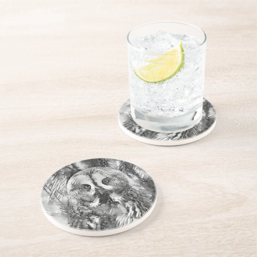 TierArtBW_Owl_001 Getränkeuntersetzer (Seite)