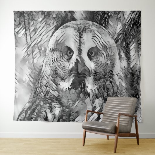 TierArtBW_Owl_001 Wandteppich (Beispiel (Horizontal))
