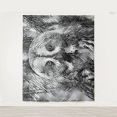 TierArtBW_Owl_001 Wandteppich (Vorderseite)