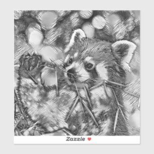 TierArtBW_RedPanda_001 Aufkleber