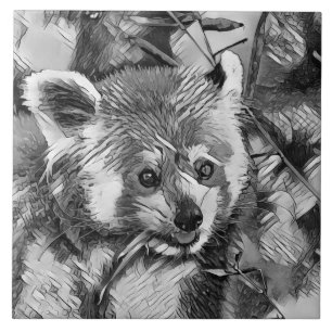 TierArtBW_RedPanda_003 Fliese