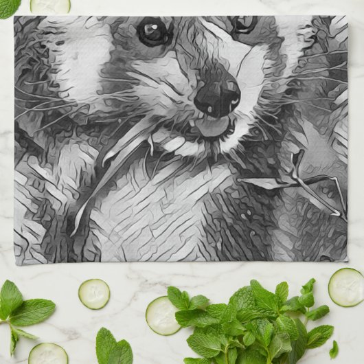 TierArtBW_RedPanda_003 Geschirrtuch (Gefaltet)