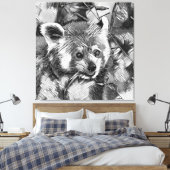 TierArtBW_RedPanda_003 Leinwanddruck (Insitu (Schlafzimmer))