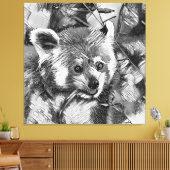 TierArtBW_RedPanda_003 Leinwanddruck (Insitu (Wohnzimmer))