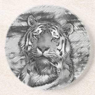 TierArtBW_Tiger_004 Getränkeuntersetzer