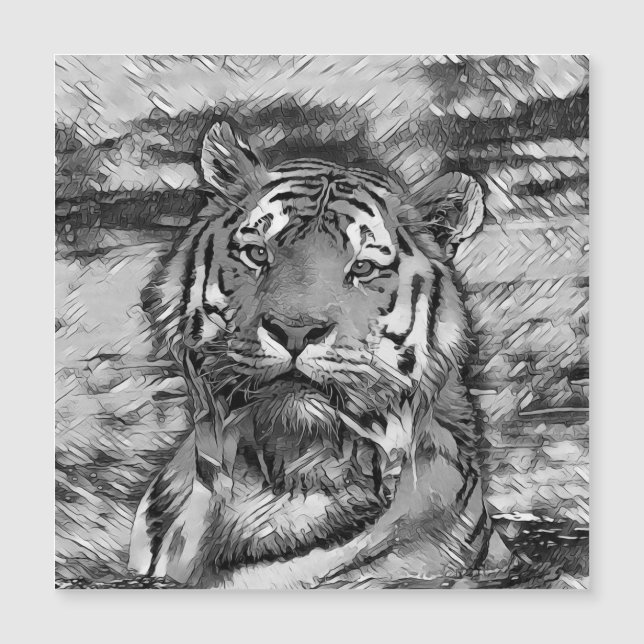 TierArtBW_Tiger_004 Magnetkarte (Vorderseite)