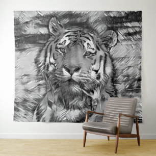 TierArtBW_Tiger_004 Wandteppich
