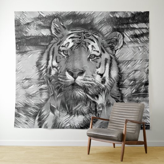 TierArtBW_Tiger_004 Wandteppich (Beispiel (Horizontal))