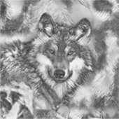 TierArtBW_Wolf_001 Aufkleber (Vorderseite)