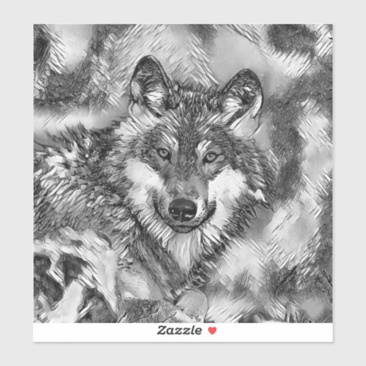 TierArtBW_Wolf_001 Aufkleber (Blatt)
