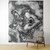 TierArtBW_Wolf_001 Wandteppich (Beispiel)