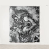 TierArtBW_Wolf_001 Wandteppich (Vorderseite)
