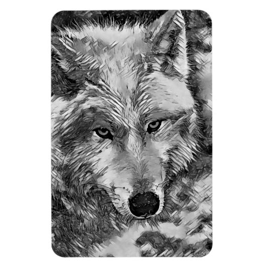 TierArtBW_Wolf_002 Magnet (Vertikal)