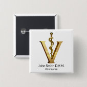 Tierarzneimittel Elegant Gold V Button (Vorne & Hinten)