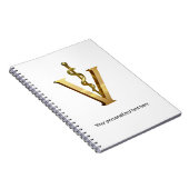 Tierarzneimittel Gold V Elegant Notizblock (Rechte Seite)