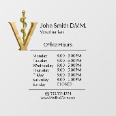 Tierarzneimittel Gold / Veterinärzeiten Fensteraufkleber (Blatt)