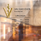 Tierarzneimittel Gold / Veterinärzeiten Fensteraufkleber (Blatt 2)