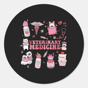Tierarzneimittel Valentine Vet Tech Cat D Runder Aufkleber