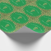 Tierarzt-Abschluss Grün Gold Geschenkpapier (Ecke)