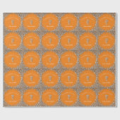 Tierarzt-Abschluss Orange Silber Geschenkpapier (Flach)