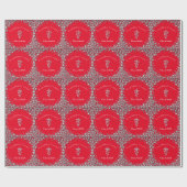 Tierarzt-Abschluss Rot Silber Geschenkpapier (Flach)
