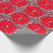 Tierarzt-Abschluss Rot Silber Geschenkpapier (Ecke)