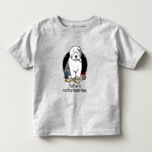 Tierarzt Alt Englisch Schafhund Grau 1 Niedlicher Kleinkind T-shirt