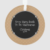 Tierarzt Alt Englisch Schafhund Grau 1 Niedlicher  Ornament (Rückseite)