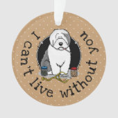 Tierarzt Alt Englisch Schafhund Grau 1 Niedlicher  Ornament (Vorderseite)