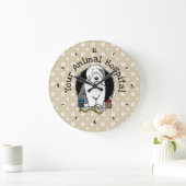 Tierarzt Altes Englisch Schafhund Grau 1 Niedlich Große Wanduhr (Zuhause)