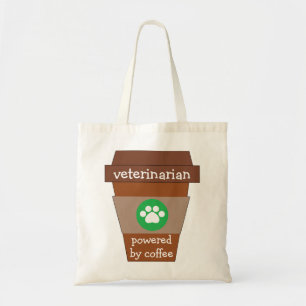 Tierarzt angetrieben durch Kaffee Tragetasche