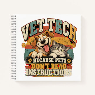Tierarzt-Assistent Haustiere Lesen Notebook Nicht Notizblock