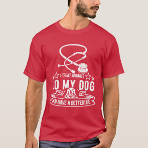 Tierarzt-Assistent Hund Retro-Familie T-Shirt