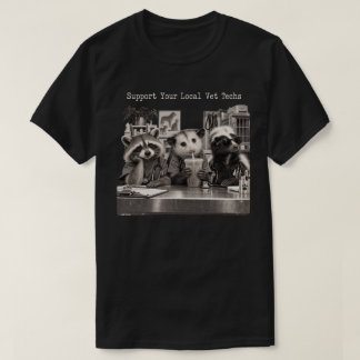 Tierarzt-Assistent Waschbär Opossum Stinktier Kaff T-Shirt