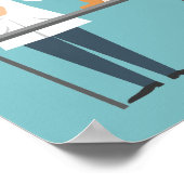 Tierarzt auf blau mit Tierdarstellung Poster (Ecke)