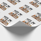 Tierarzt Bite Me Ich bin Tierärztin Geschenkpapier (Ecke)