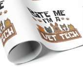 Tierarzt Bite Me Ich bin Tierärztin Geschenkpapier (Rolleneckpunkt)
