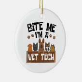 Tierarzt Bite Me Ich bin Tierärztin Keramik Ornament (Rechts)