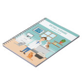 Tierarzt Blauer Tierarzt Notizblock (Linke Seite)