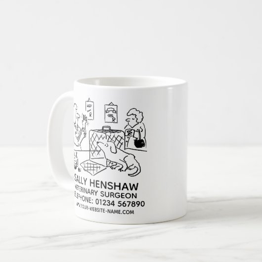 Tierarzt Business Promotion Coffee Tasse (Vorderseite Links)